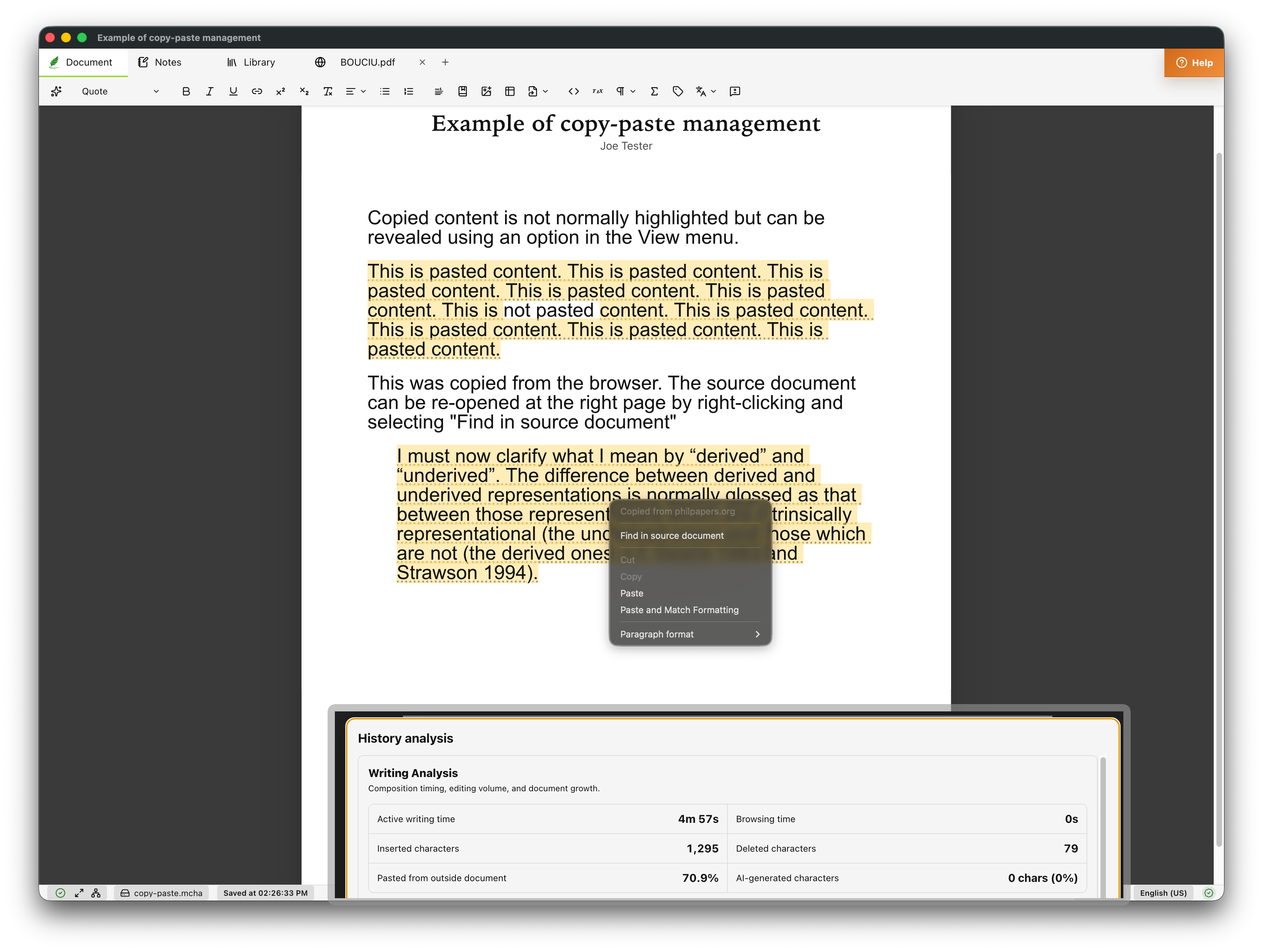 Copy-Paste Control screenshot