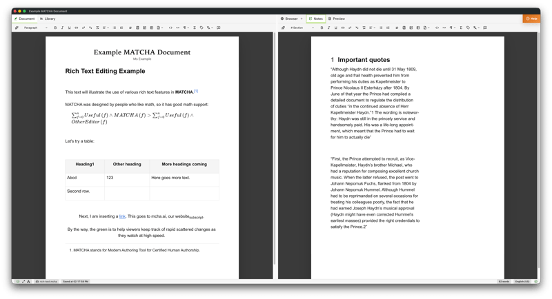 Notes screenshot