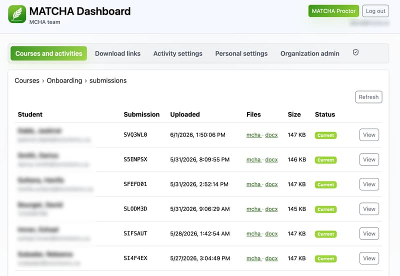 Cloud Submissions screenshot